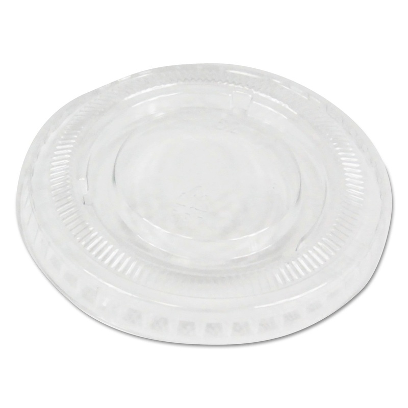 SOUFFLE/PORTION CUP LIDS, FITS 1 OZ PORTION CUPS, CLEAR, 2500/CARTON
