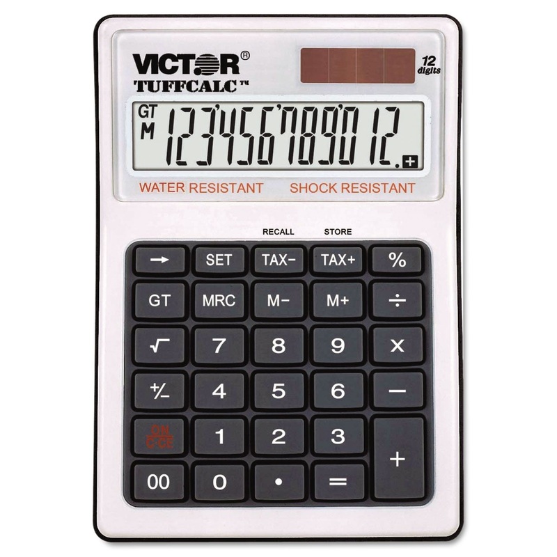 Tuffcalc Desktop Calculator, 12-Digit Lcd