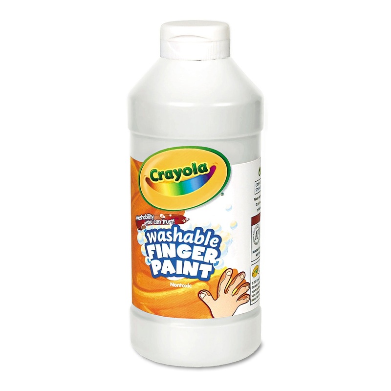 Washable Fingerpaint, White, 16 Oz