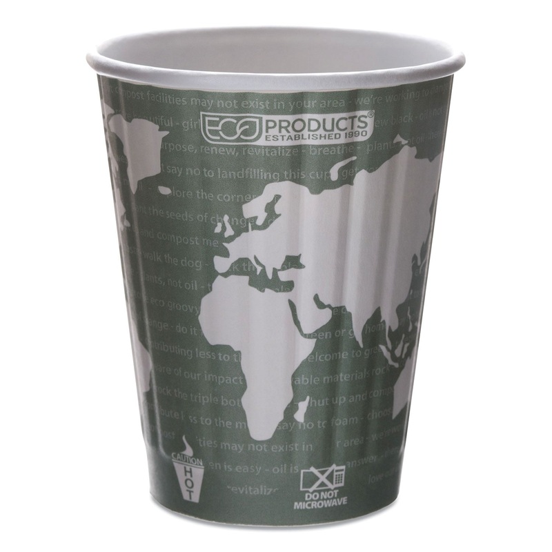 World Art Renewable & Compostable Insulated Hot Cups – 12oz., 40/pk, 15 Pk/ct
