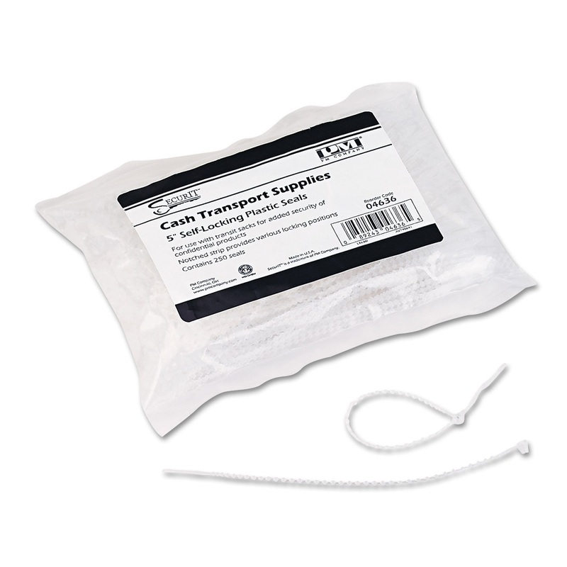 5″ Self-Locking Plastic Seals, 250 Seals/pack, Clear