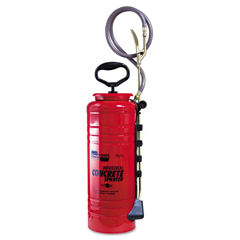 Concrete Sprayer, 3.5gal, Open Head, Steel, Red