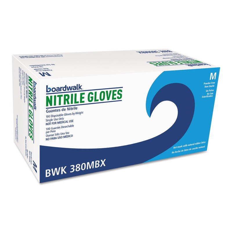 Disposable General-Purpose Nitrile Gloves, Medium, Blue, 4 Mil, 1000/carton