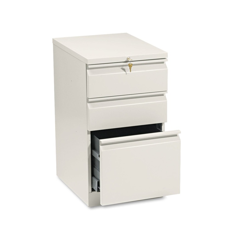 EFFICIENCIES MOBILE BOX/BOX/FILE PEDESTAL, 15W X 19.88D X 28H, PUTTY