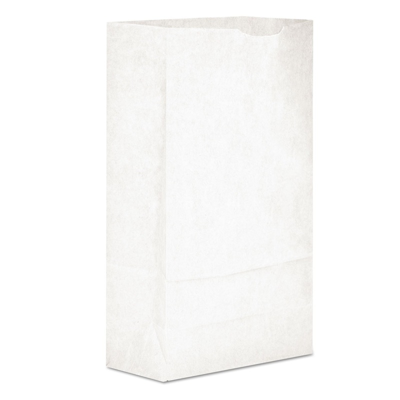 GROCERY PAPER BAGS, 35 LBS CAPACITY, #6, 6″W X 3.63″D X 11.06″H, WHITE, 2,000 BAGS