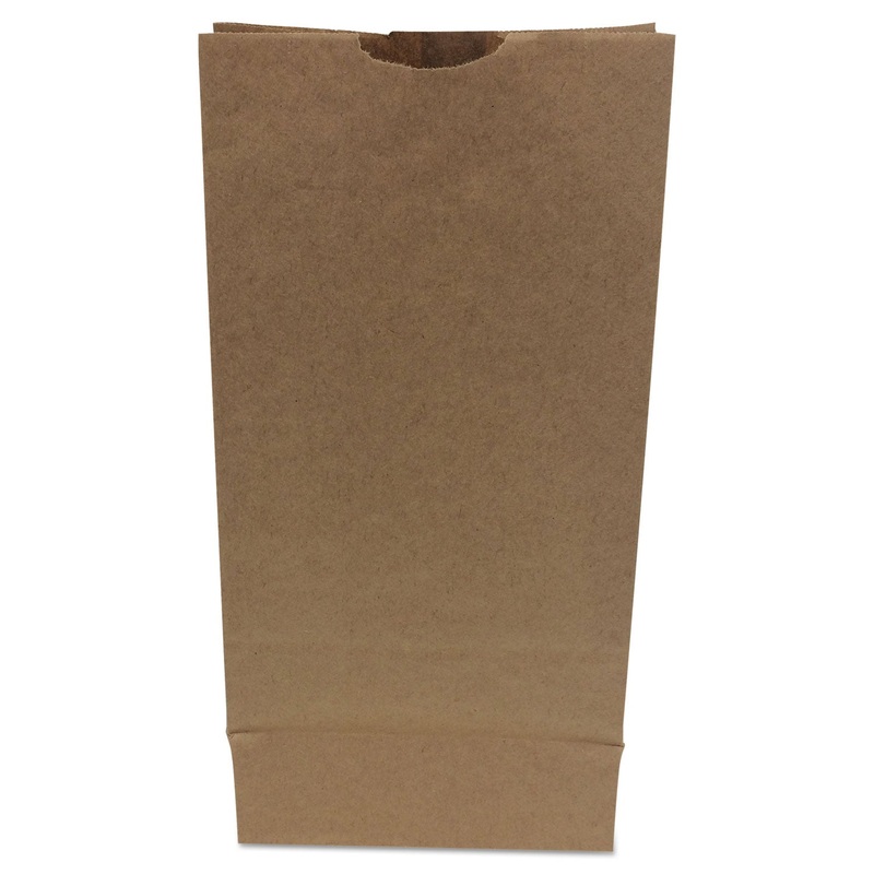 GROCERY PAPER BAGS, 50 LBS CAPACITY, #10, 6.31″W X 4.19″D X 13.38″H, KRAFT, 500 BAGS