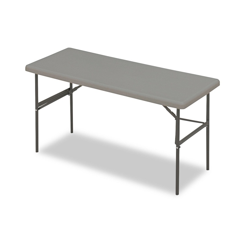 INDESTRUCTABLES TOO 1200 SERIES FOLDING TABLE, 60W X 24D X 29H, CHARCOAL