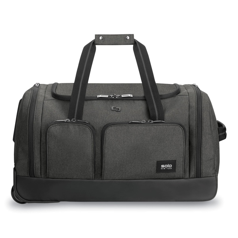 LEROY ROLLING DUFFEL, POLYESTER, 12 X 10 1/2 X 10 1/2, GRAY