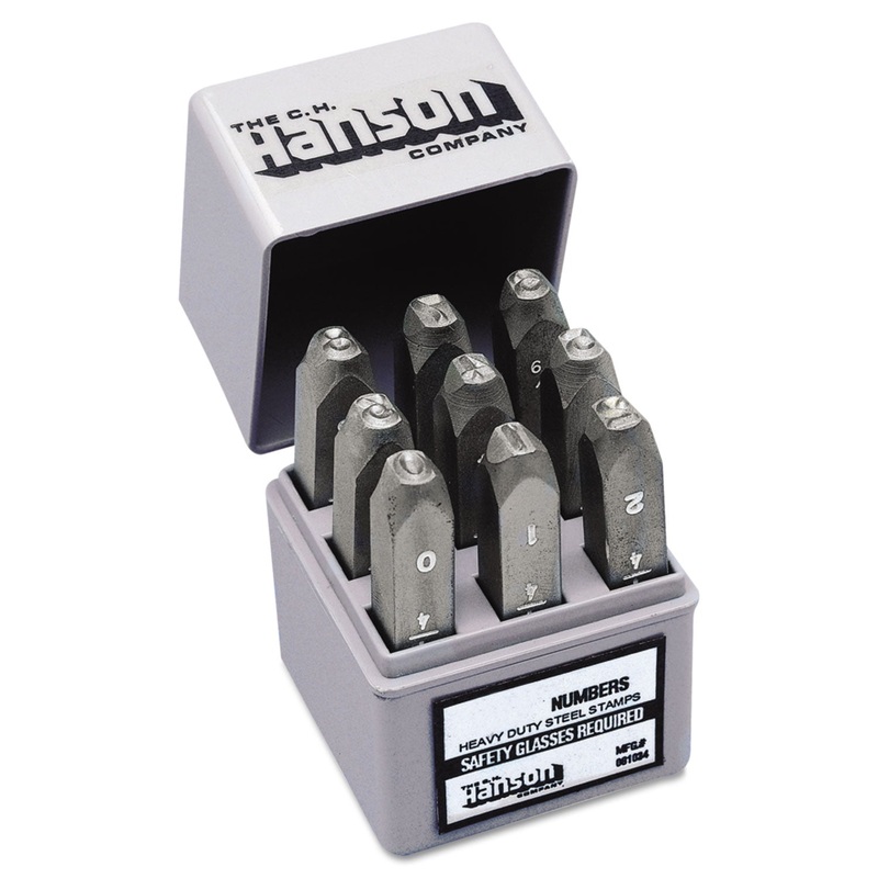 Standard Steel Hand Stamp Set, 1/8″, Number