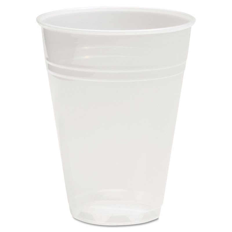 TRANSLUCENT PLASTIC COLD CUPS, 7OZ, POLYPROPYLENE, 100/PACK