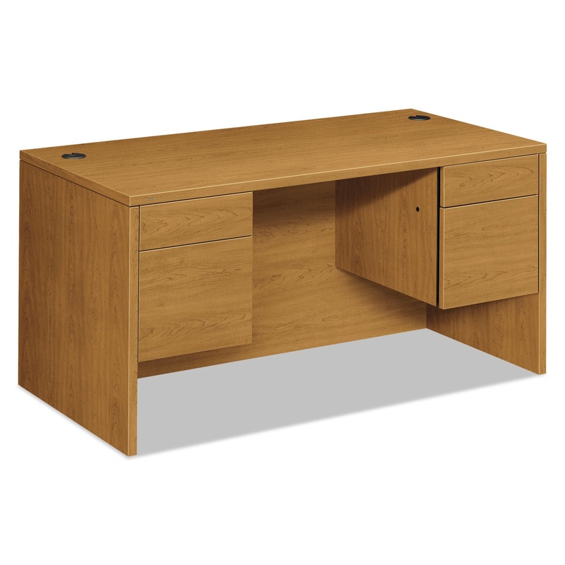 10500 SERIES 3/4 HEIGHT DOUBLE PEDESTAL DESK, 60W X 30D X 29.5H, HARVEST