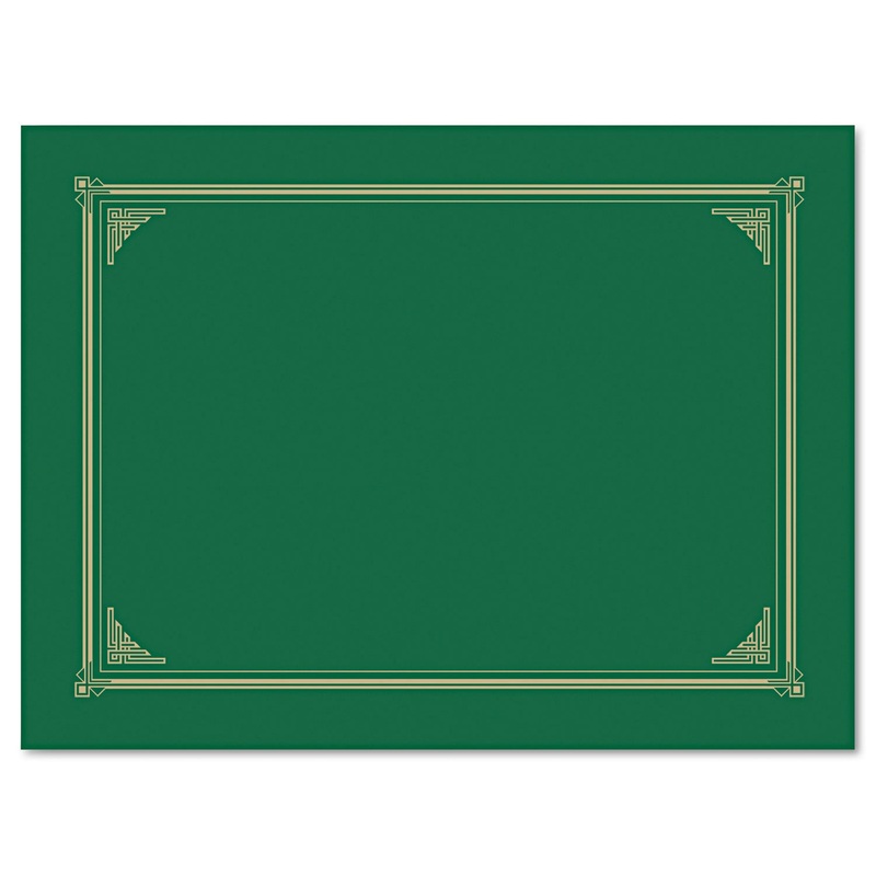 Certificate/document Cover, 12 1/2 X 9 3/4, Green, 6/pack