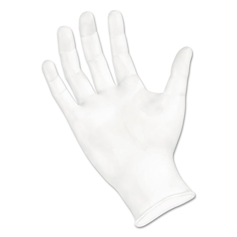 Exam Vinyl Gloves, Powder/latex-Free, 3 3/5 Mil, Clear, Medium, 100/box
