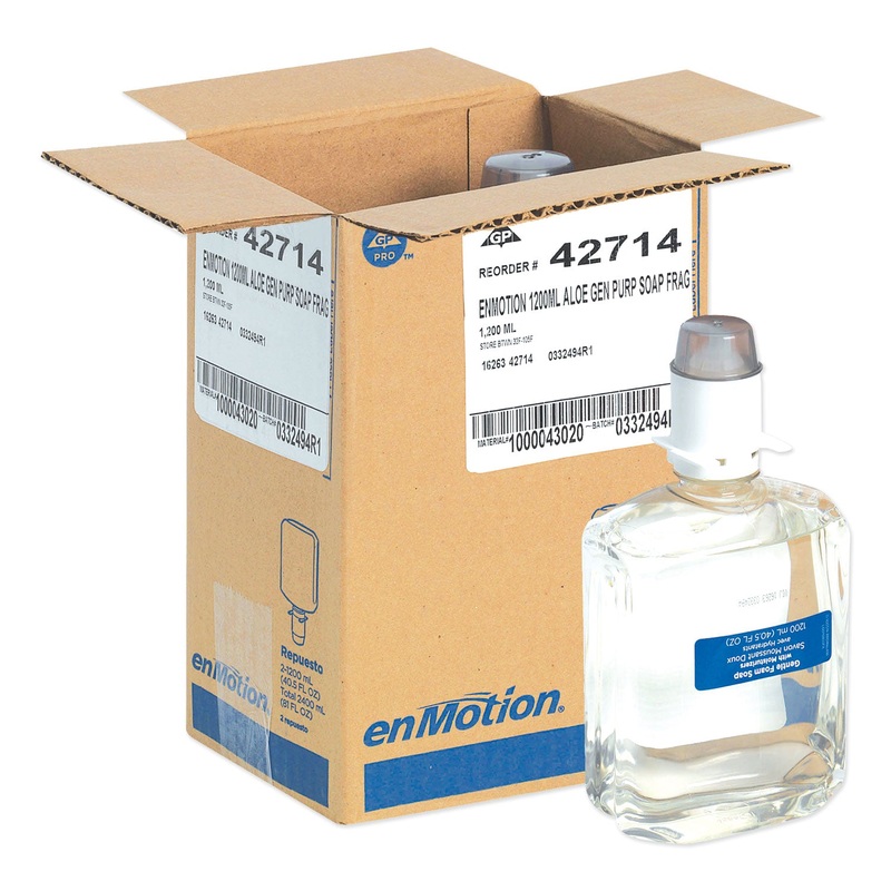 GP ENMOTION AUTOMATED TOUCHLESS SOAP REFILL, 1200 ML, UNSCENTED, 2/CARTON