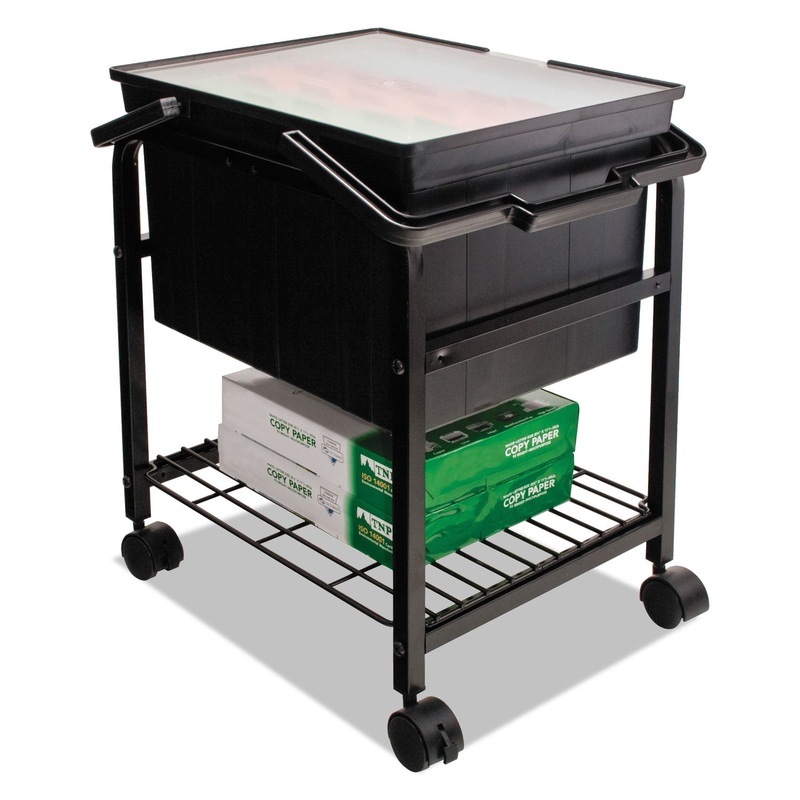 HEAVY-DUTY FILE SHUTTLE, 17.13W X 14.25D X 20H, BLACK