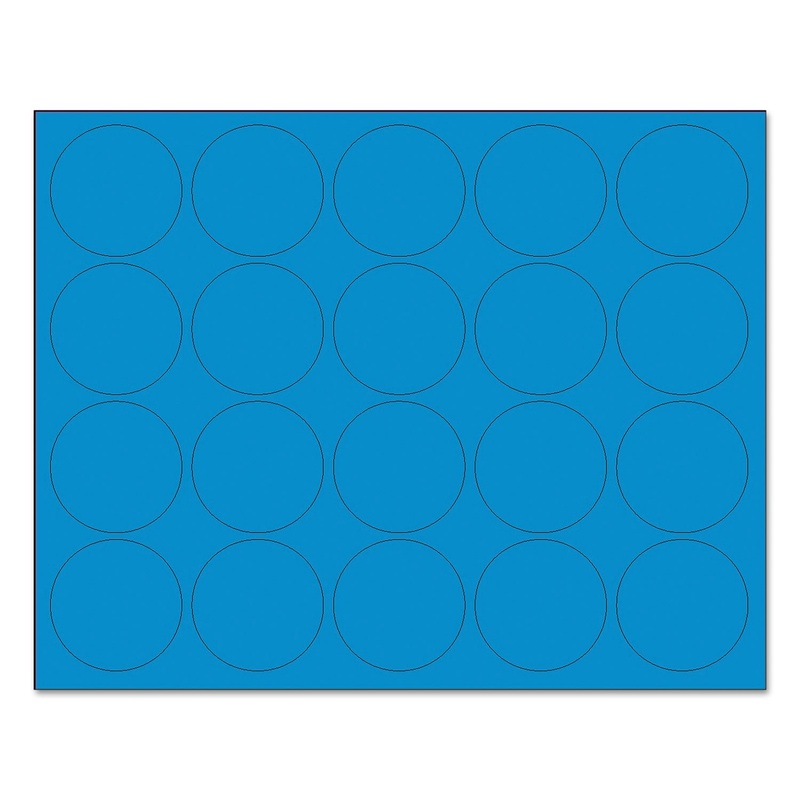 INTERCHANGEABLE MAGNETIC BOARD ACCESSORIES, CIRCLES, BLUE, 3/4″, 20/PACK