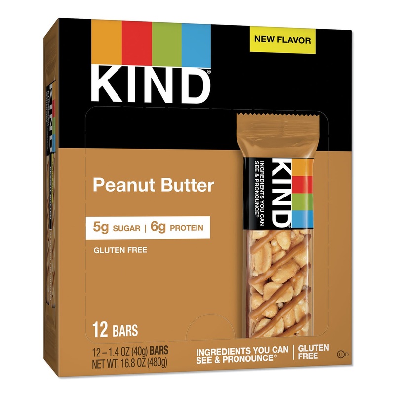 NUTS AND SPICES BAR, PEANUT BUTTER, 1.4 OZ, 12/PACK