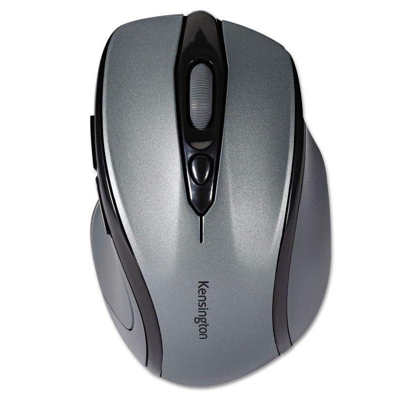 PRO FIT MID-SIZE WIRELESS MOUSE, 2.4 GHZ FREQUENCY/30 FT WIRELESS RANGE, RIGHT HAND USE, GRAY