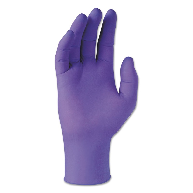 Purple Nitrile Exam Gloves, 242 Mm Length, X-Small, 6 Mil, Purple, 100/box