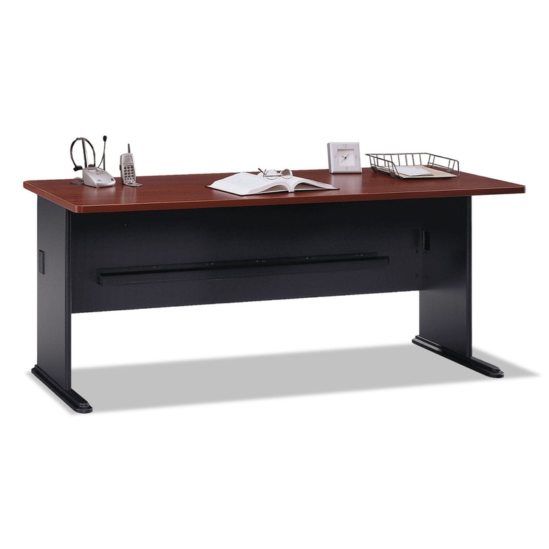 SERIES A COLLECTION 72W DESK, 71.63W X 26.88D X 29.88H, HANSEN CHERRY/GALAXY