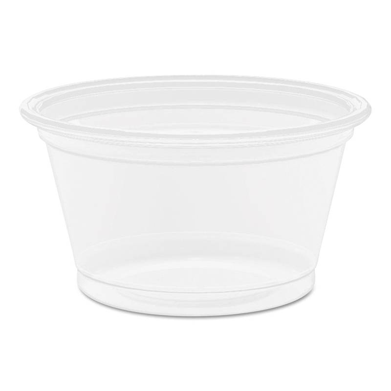 Conex Complements Translucent Portion Container, .75oz, Round, 125/pk, 20 Pk/ct