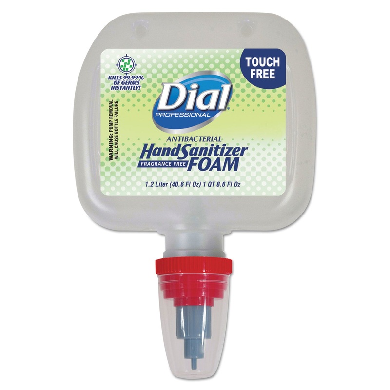 Duo Touch-Free Foaming Hand Sanitizer Refill, 1.2 L, Fragrance-Free, 3/carton