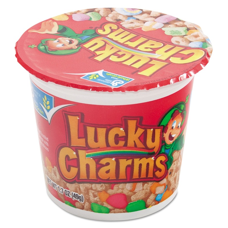 Lucky Charms Cereal, Single-Serve 1.73oz Cup, 6/pack