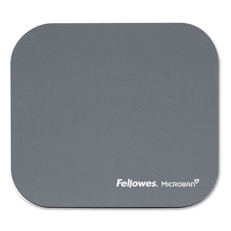 Mouse Pad W/microban, Nonskid Base, 9 X 8, Graphite