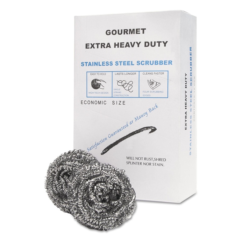Stainless Steel Scrubber, 12/box, 6 Boxes/carton