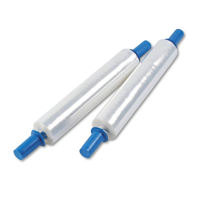 Stretch Film W/cushioned Handles, 20″ X 1000ft, 20mic (80-Gauge), 4/carton