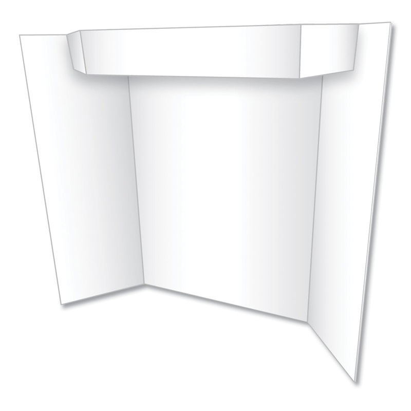 Too Cool Tri-Fold Poster Board, 24 X 36, White/white