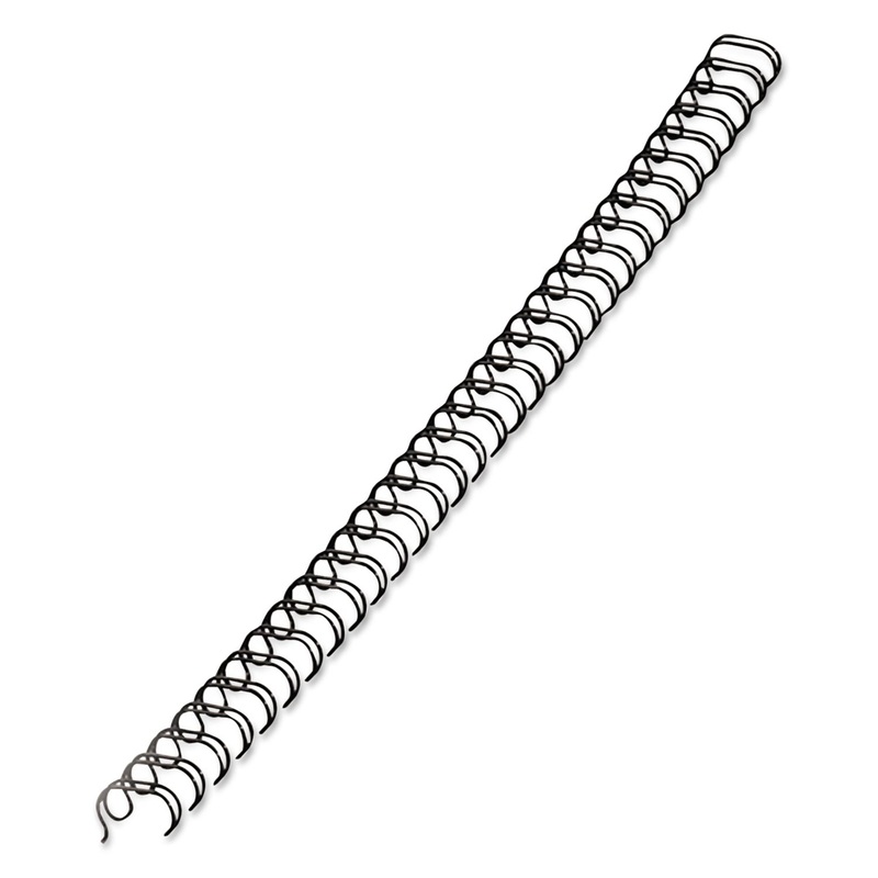 Wire Bindings, 3/8″ Diameter, 80 Sheet Capacity, Black, 25/pack
