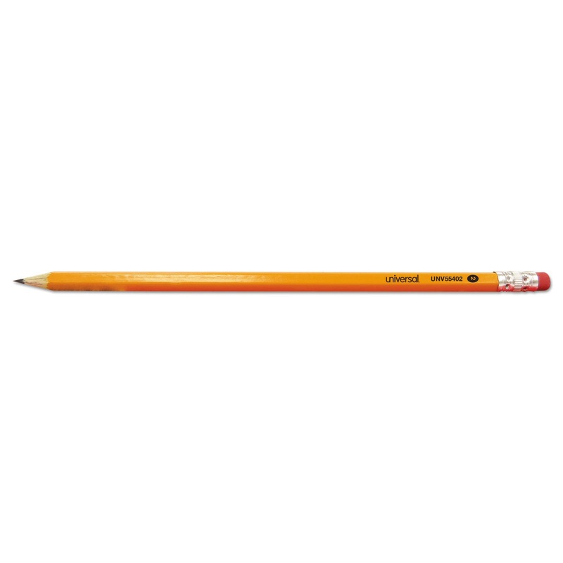 #2 PRE-SHARPENED WOODCASE PENCIL, HB (#2), BLACK LEAD, YELLOW BARREL, 72/PACK