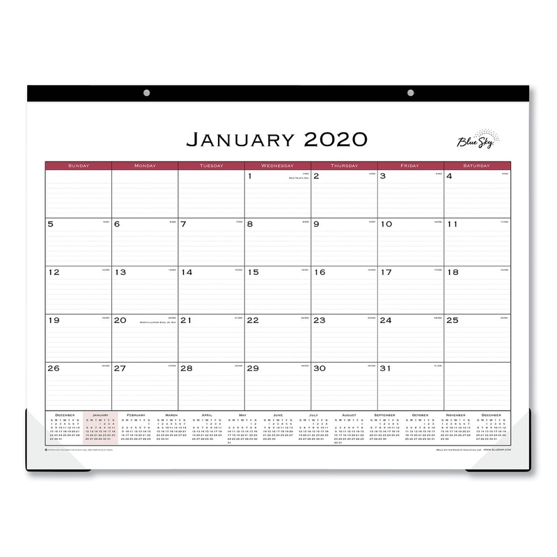 CLASSIC RED DESK PAD, 22 X 17, 2020