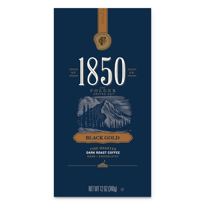 COFFEE, BLACK GOLD, DARK ROAST, WHOLE BEAN, 12 OZ BAG