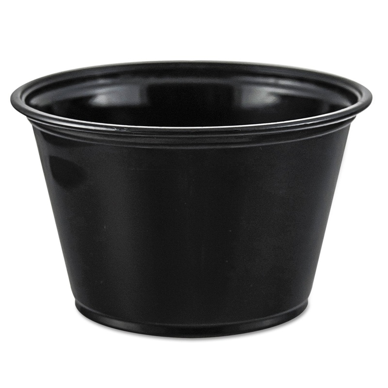 Conex Complements Portion/medicine Cups, 4 Oz, Black, 2500/carton