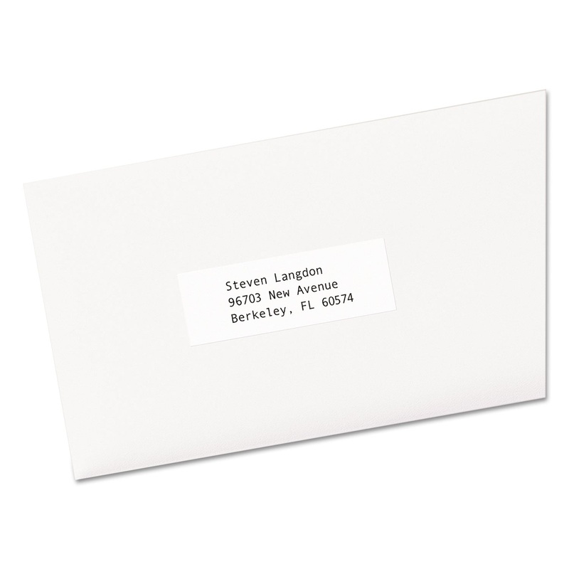COPIER MAILING LABELS, COPIERS, 1 X 2.81, WHITE, 33/SHEET, 500 SHEETS/BOX