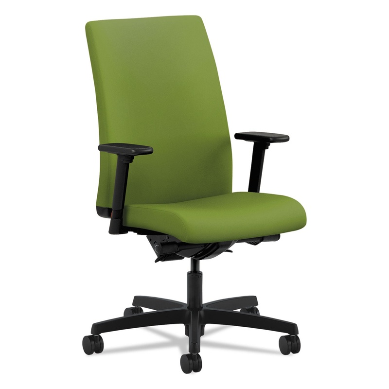 IGNITION SERIES MID-BACK WORK CHAIR, SUPPORTS UP TO 300 LBS., PEAR SEAT/PEAR BACK, BLACK BASE