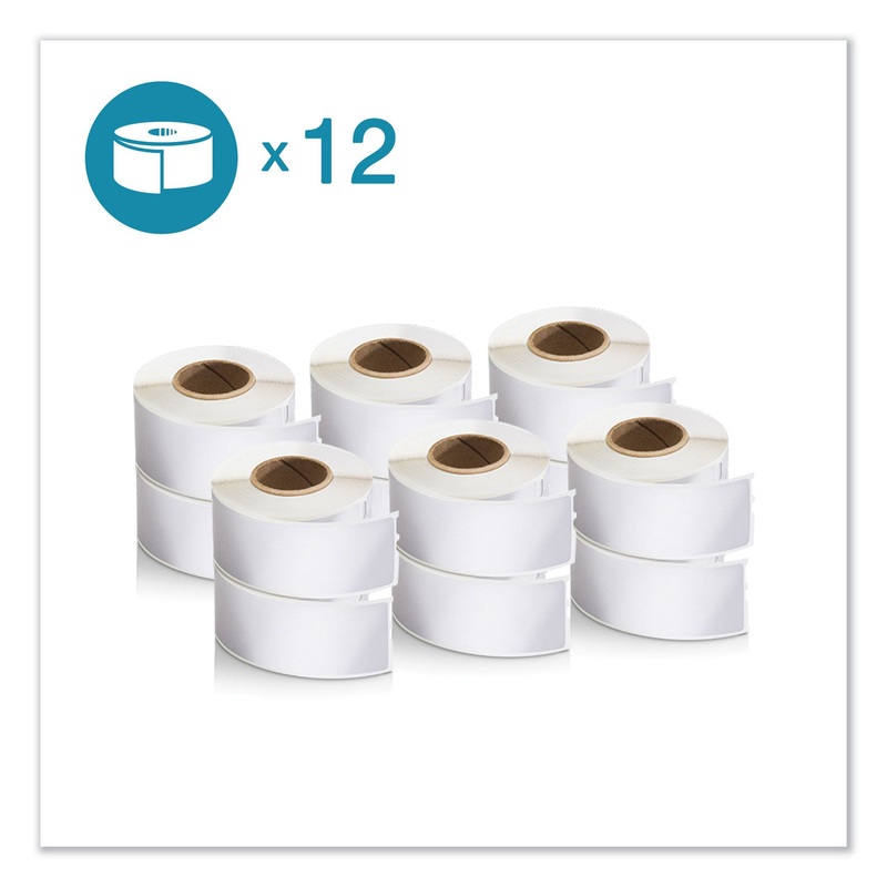 LW ADDRESS LABELS, 1.13″ X 3.5″, WHITE, 350/ROLL, 12 ROLLS/PACK