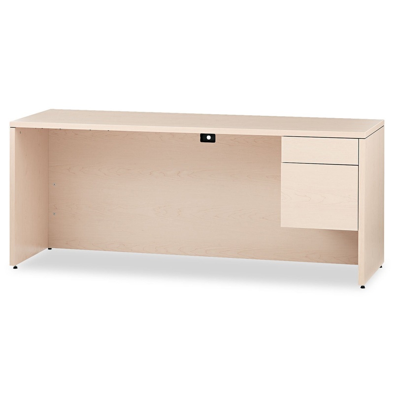 10500 SERIES 3/4-HEIGHT RIGHT PEDESTAL CREDENZA, 72W X 24D X 29.5H, NATURAL MAPLE