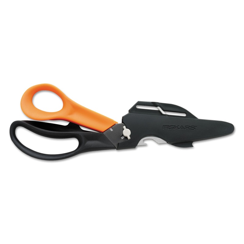 Cuts+more, 9 In. Length, 3-1/2 In. Cut, Black/orange