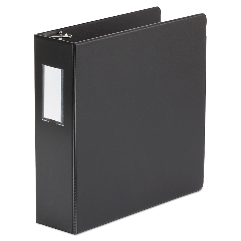 ECONOMY NON-VIEW ROUND RING BINDER, 3 RINGS, 3″ CAPACITY, 11 X 8.5, BLACK