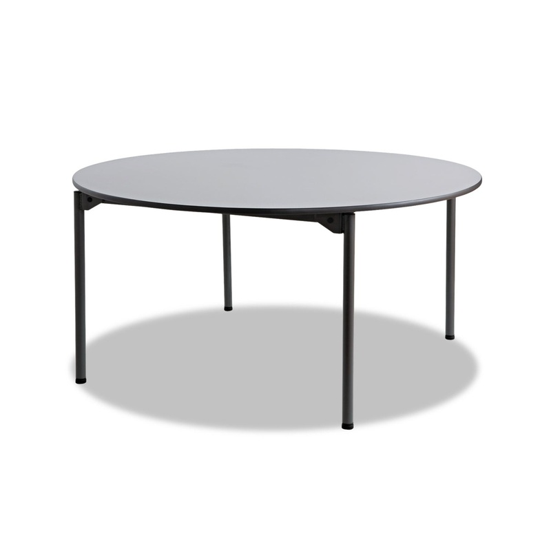 Maxx Legroom Round Folding Table, 60″ Dia. X 29-1/2″h, Gray/charcoal