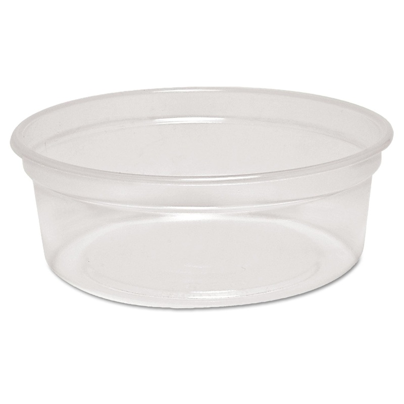 Microgourmet Food Container, 8 Oz, Plastic, Clear, 500/carton