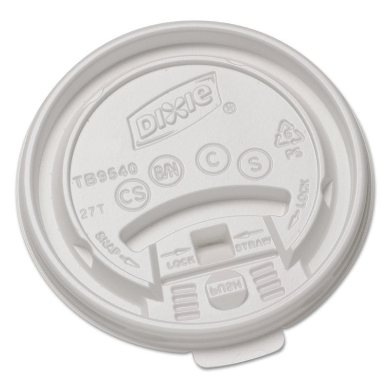 Plastic Lids For Hot Drink Cups, 10oz, White, 1000/carton