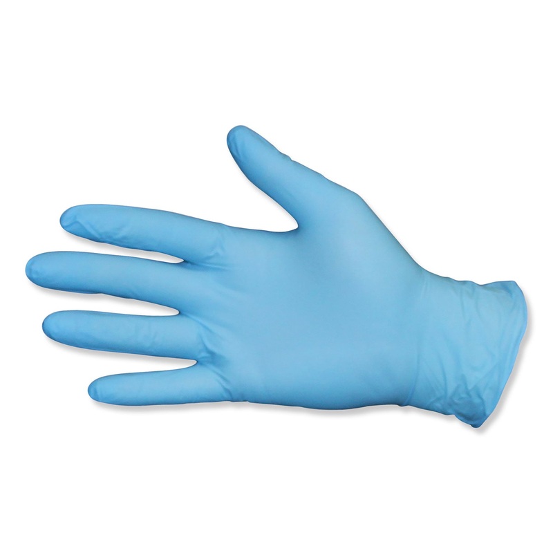 PRO-GUARD DISPOSABLE POWDER-FREE GENERAL-PURPOSE NITRILE GLOVES, BLUE, SMALL, 100/BOX, 10 BOXES/CARTON