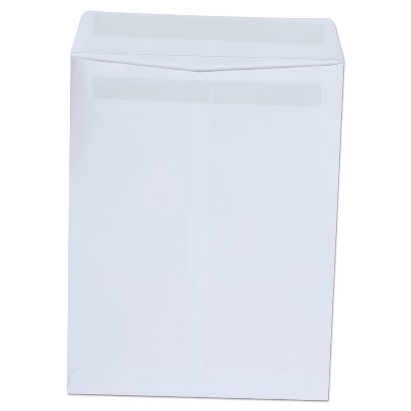 SELF-STICK OPEN-END CATALOG ENVELOPE, #10 1/2, SQUARE FLAP, SELF-ADHESIVE CLOSURE, 9 X 12, WHITE, 100/BOX