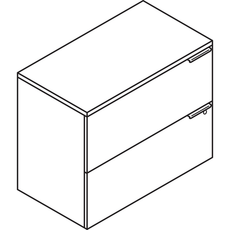 VOI TWO-DRAWER LATERAL FILE, 36W X 20D X 29.5H, HARVEST