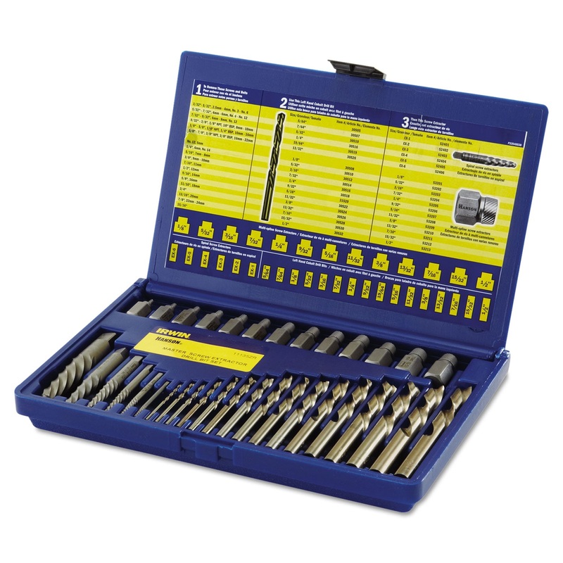 35-Piece Screw Extractor/drill Bit Set; Sae