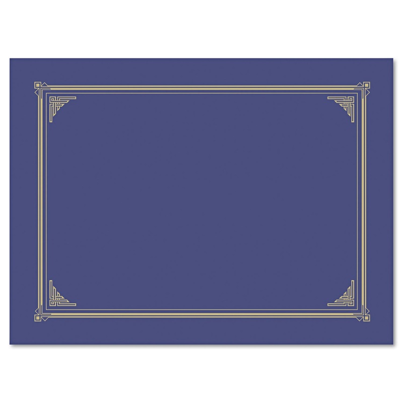 Certificate/document Cover, 12 1/2 X 9 3/4, Metallic Blue, 6/pack